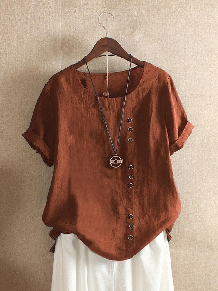 VIVIANE | BLOUSE AÉRÉE AVEC PATTE DE BOUTONNAGE