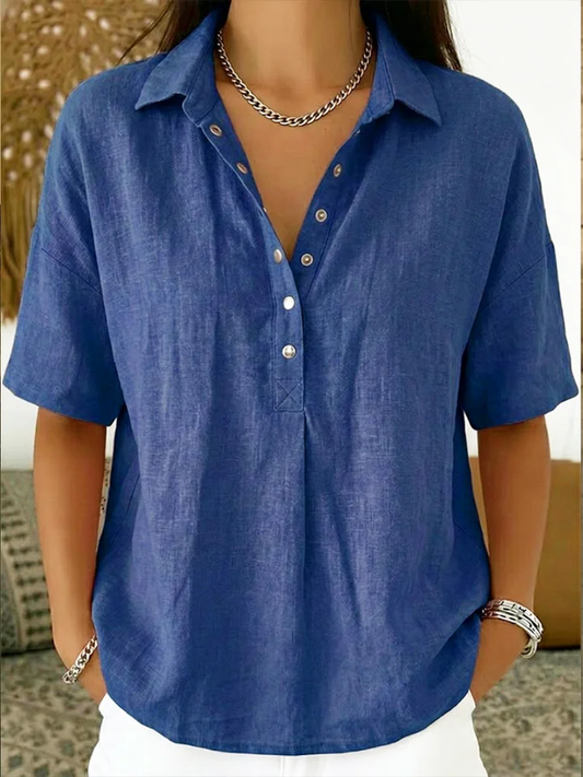 ÉLIANE | BLOUSE AVEC COL ET DÉTAILS BOUTONNÉS