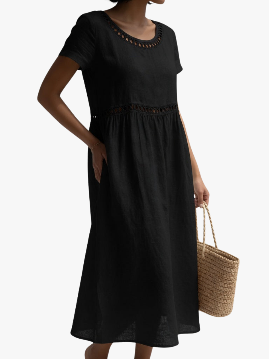 Léa | Robe Brodée Pour Femme