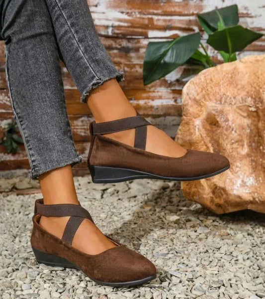 HÉLÈNE | BALLERINES FERMÉES À SEMELLE COMPENSÉE