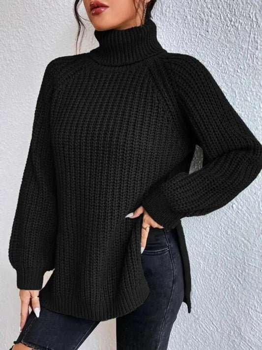 PRISCILLE | PULL LONG COL ROULÉ CONFORTABLE