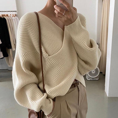 FABIENNE | PULL EN TRICOT CROISÉ CHIC