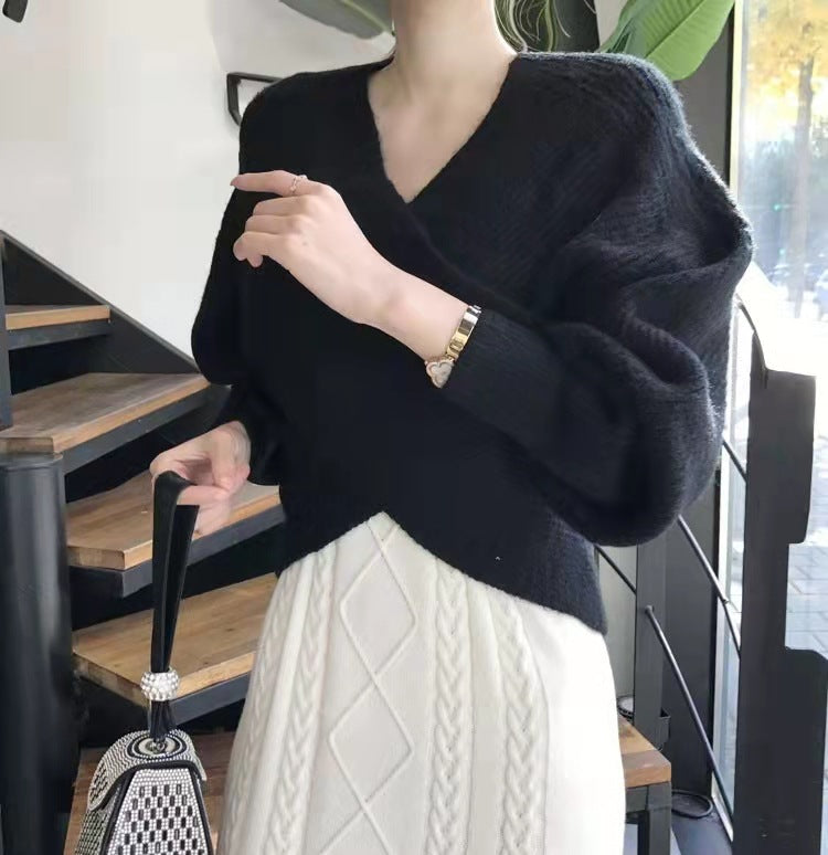 FABIENNE | PULL EN TRICOT CROISÉ CHIC
