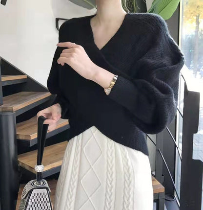 FABIENNE | PULL EN TRICOT CROISÉ CHIC