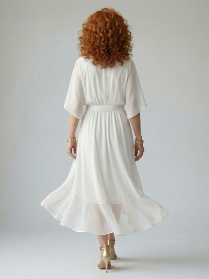 ANAÏS | ROBE MIDI DRAPÉE ELRIC