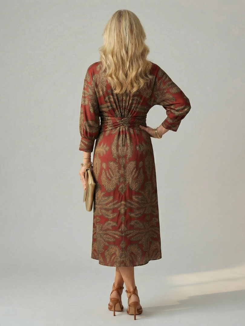 PAULINE | ROBE MIDI WRAP NATURELLE LUNE