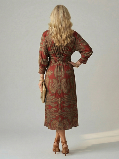 PAULINE | ROBE MIDI WRAP NATURELLE LUNE