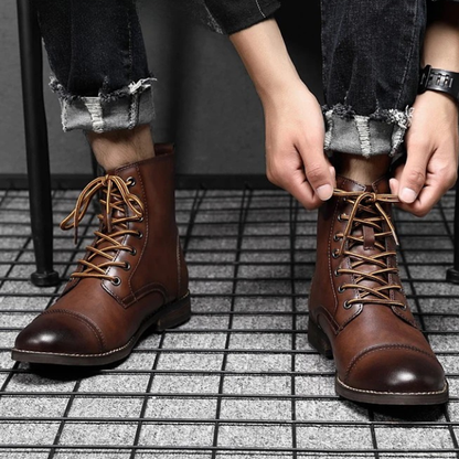 LUC | BOTTES DE VILLE BRUNIES POUR HOMME