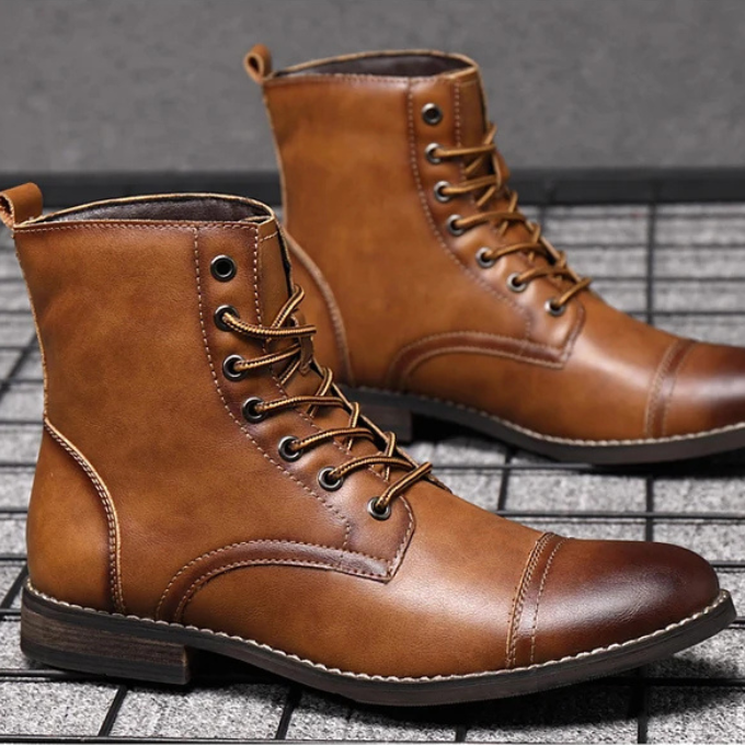 LUC | BOTTES DE VILLE BRUNIES POUR HOMME