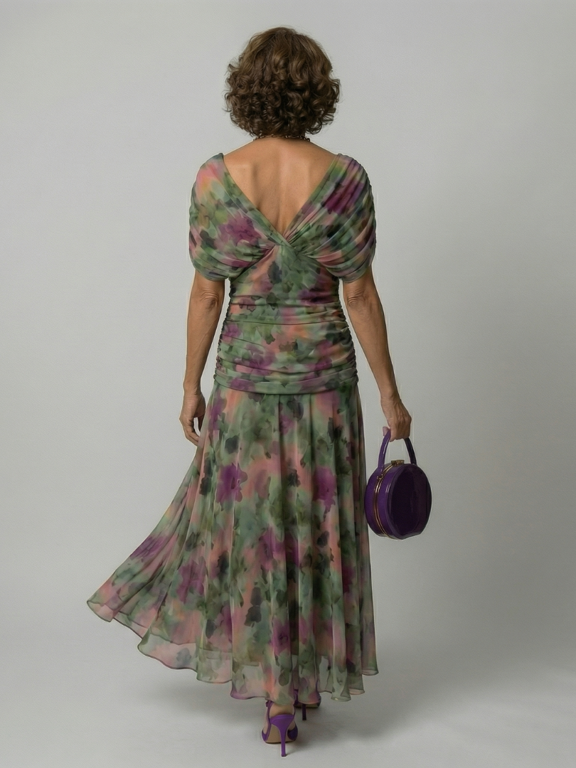 SOLÈNE | ROBE MIDI DÉCONTRACTÉE À ÉPAULES DÉNUDÉES CALEN