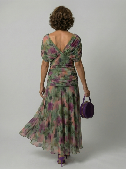 SOLÈNE | ROBE MIDI DÉCONTRACTÉE À ÉPAULES DÉNUDÉES CALEN