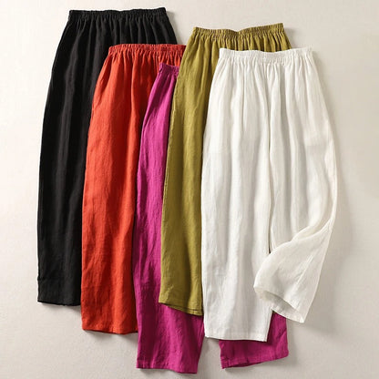 Amélie | Pantalon fluide en coton et lin