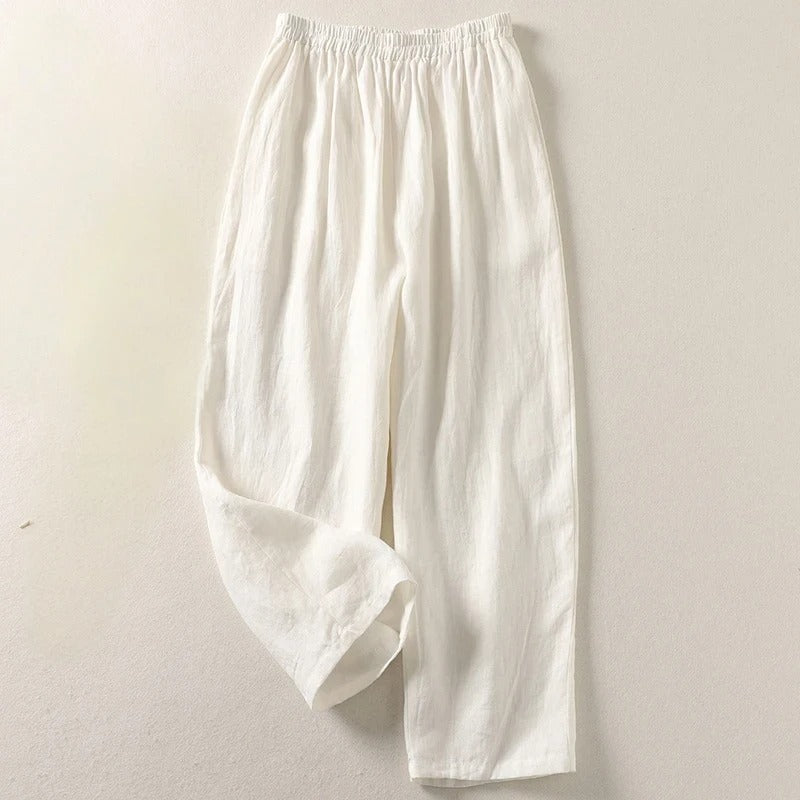 Amélie | Pantalon fluide en coton et lin