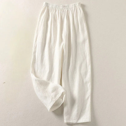 Amélie | Pantalon fluide en coton et lin