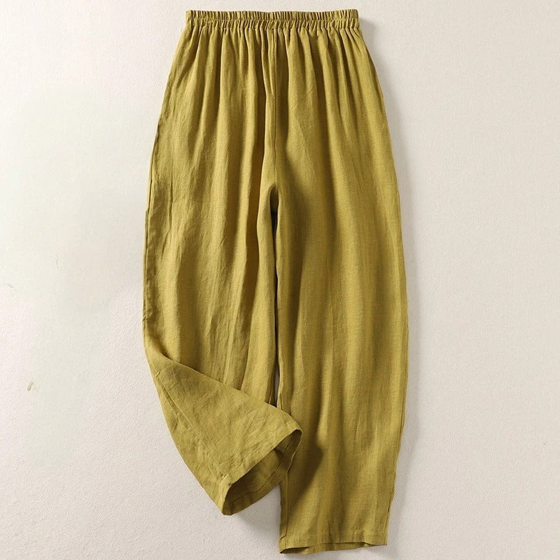 Amélie | Pantalon fluide en coton et lin