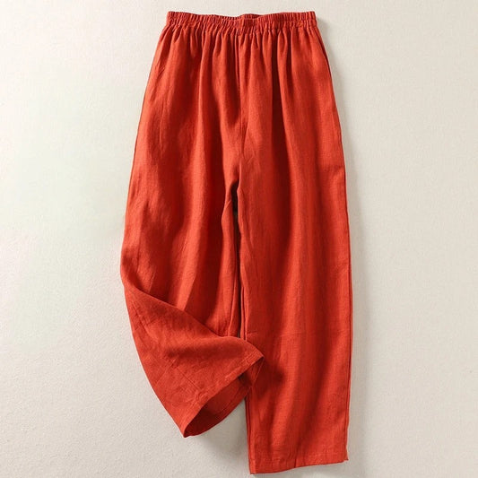 Amélie | Pantalon fluide en coton et lin