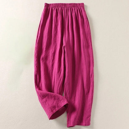 Amélie | Pantalon fluide en coton et lin