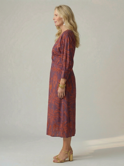 PAULINE | ROBE MIDI WRAP NATURELLE LUNE