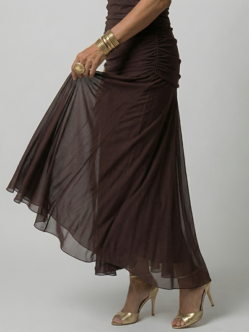 SOLÈNE | ROBE MIDI DÉCONTRACTÉE À ÉPAULES DÉNUDÉES CALEN