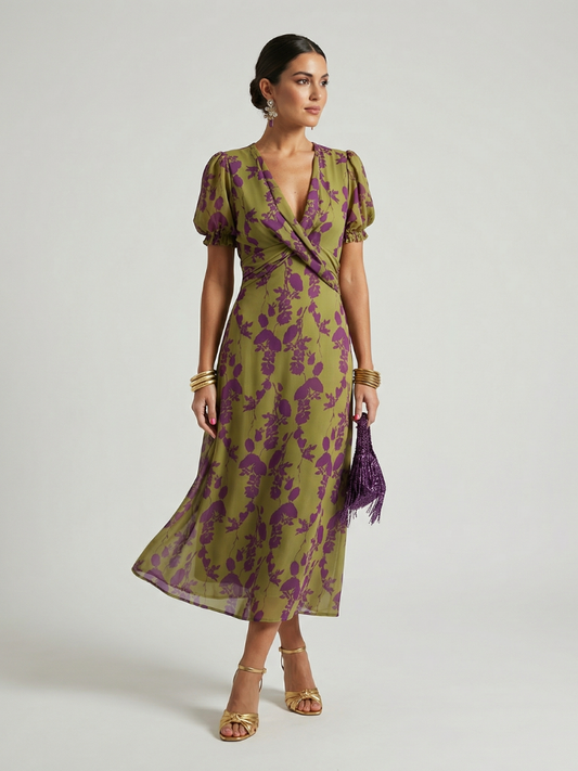 CHARLOTTE | ROBE MIDI FLORALE DÉTENDUE VIREL