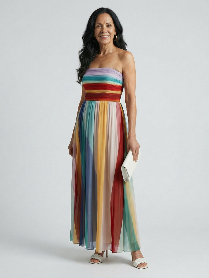 MADELEINE | ROBE MAXI À RAYURES LÉGÈRES SEREINE