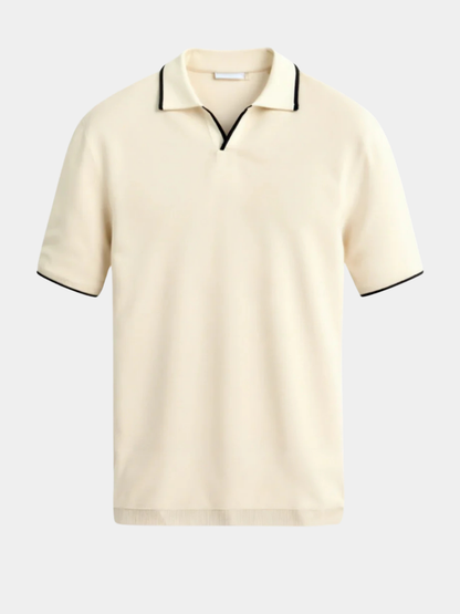 DENIS | POLO SUR MESURE EN PIQUÉ AVEC DÉTAILS CONTRASTANTS