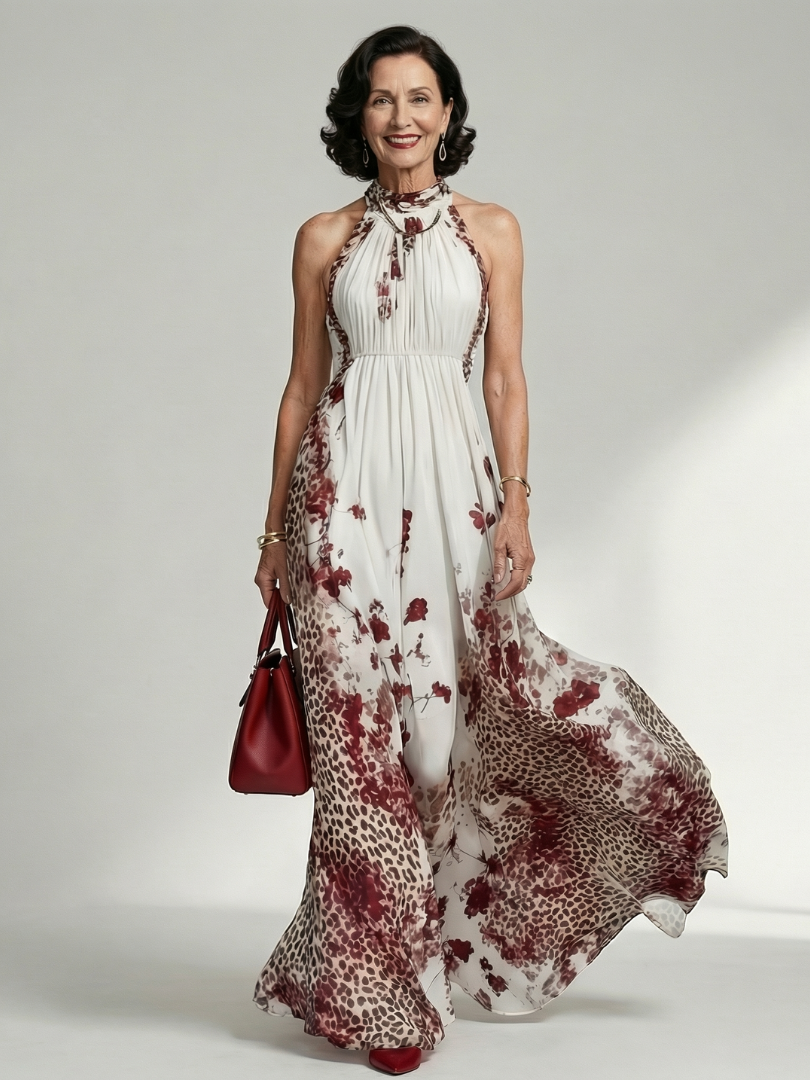 AGATHE | ROBE MAXI PLISSÉE BLANCHE ORLUNE