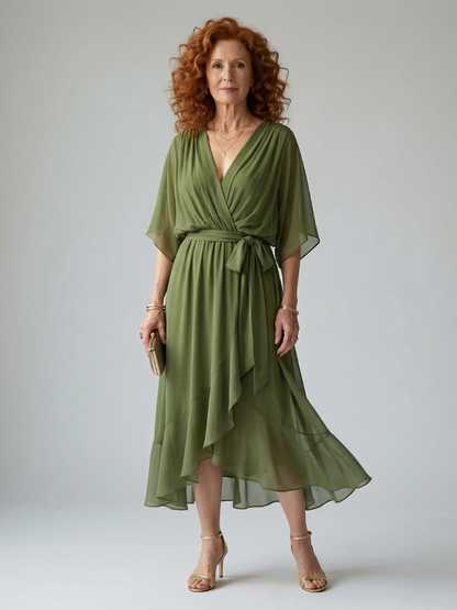 ANAÏS | ROBE MIDI DRAPÉE ELRIC