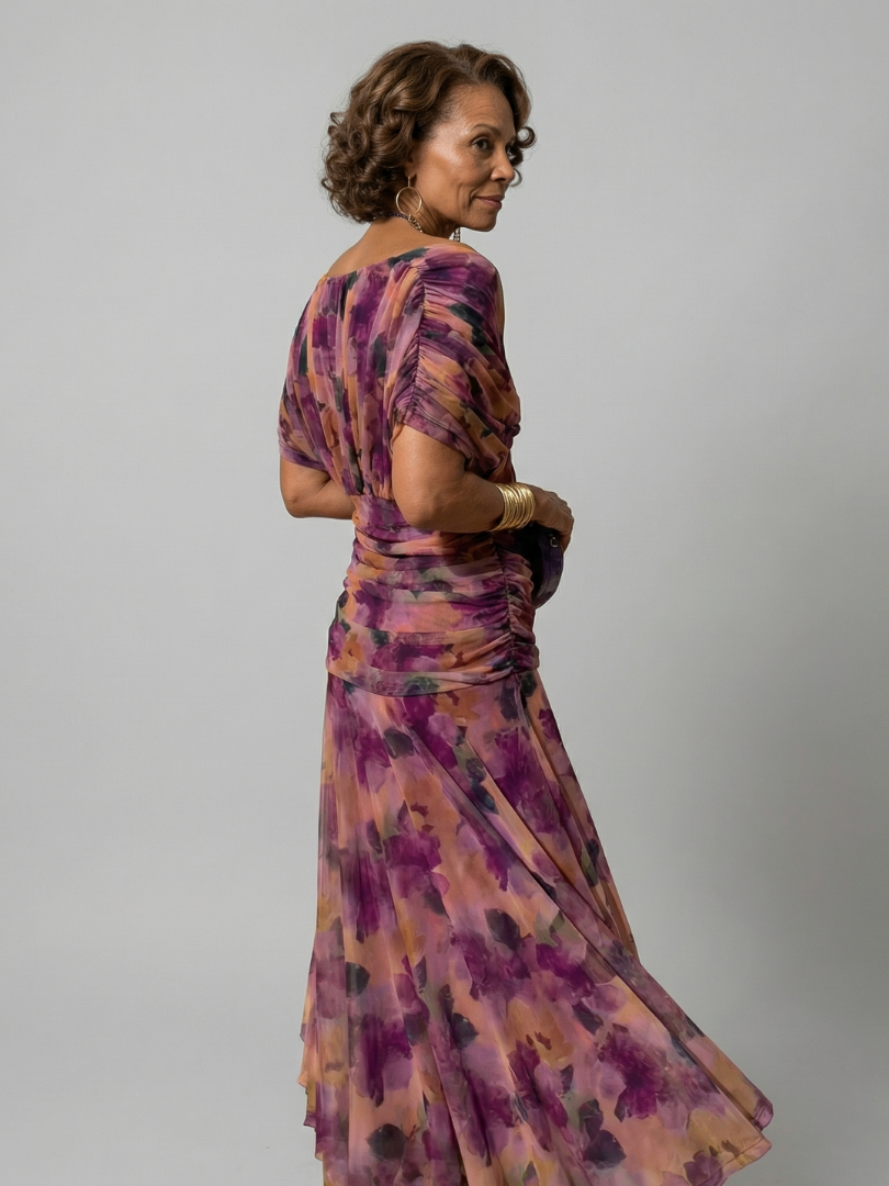 SOLÈNE | ROBE MIDI DÉCONTRACTÉE À ÉPAULES DÉNUDÉES CALEN
