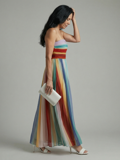 MADELEINE | ROBE MAXI À RAYURES LÉGÈRES SEREINE
