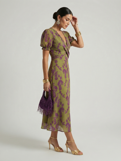 CHARLOTTE | ROBE MIDI FLORALE DÉTENDUE VIREL