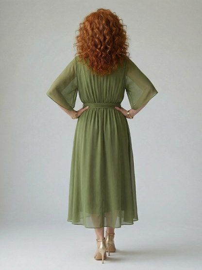 ANAÏS | ROBE MIDI DRAPÉE ELRIC