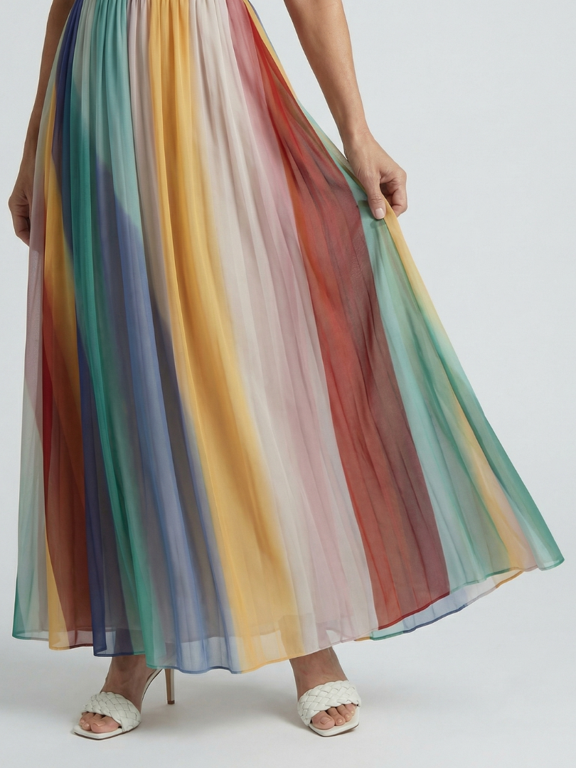 MADELEINE | ROBE MAXI À RAYURES LÉGÈRES SEREINE