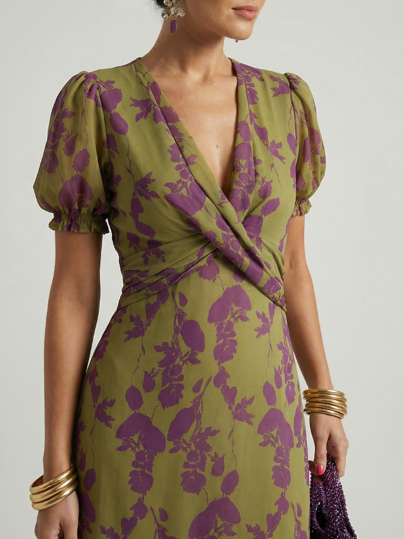 CHARLOTTE | ROBE MIDI FLORALE DÉTENDUE VIREL