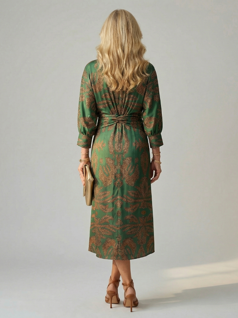 PAULINE | ROBE MIDI WRAP NATURELLE LUNE