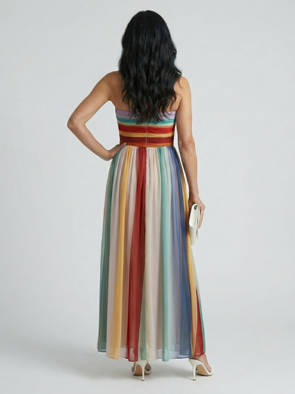 MADELEINE | ROBE MAXI À RAYURES LÉGÈRES SEREINE