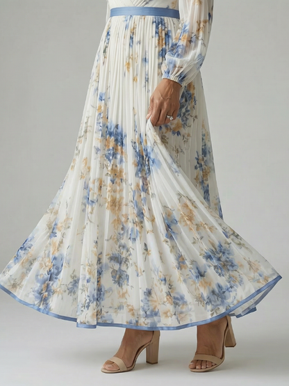 LUCIE | ROBE MIDI PLISSÉE À ENVELOPPE RIELLE