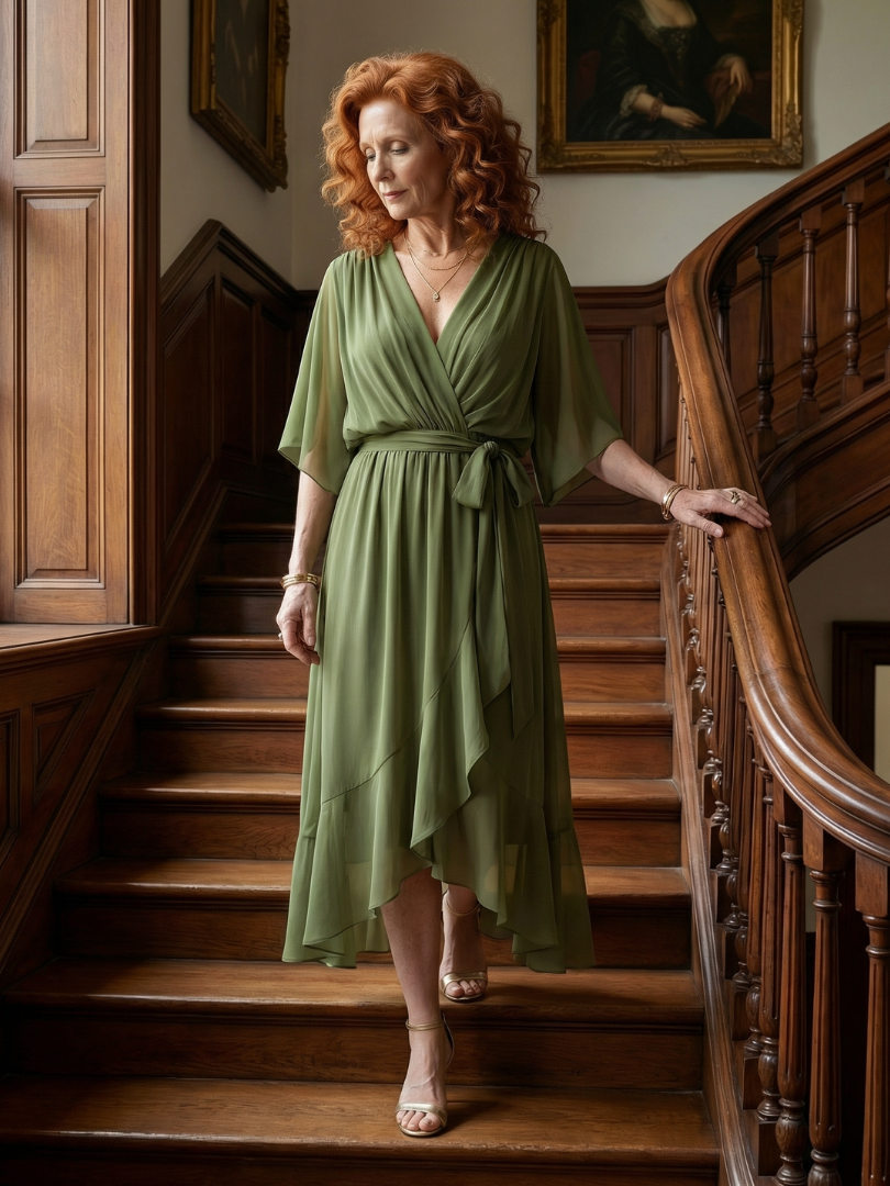 ANAÏS | ROBE MIDI DRAPÉE ELRIC