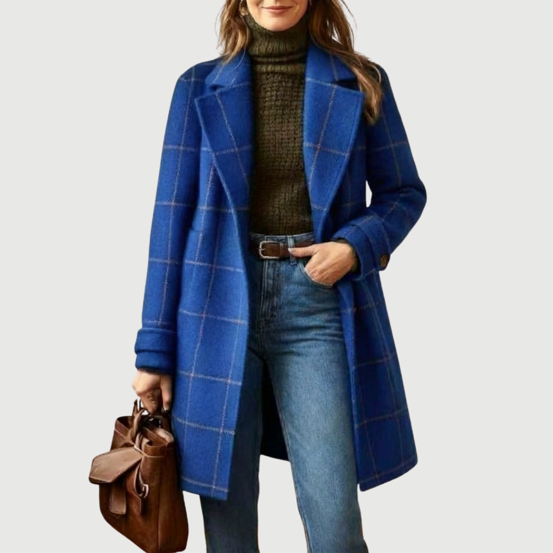 LILOU | MANTEAU À CARREAUX CLASSIQUE