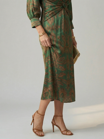PAULINE | ROBE MIDI WRAP NATURELLE LUNE