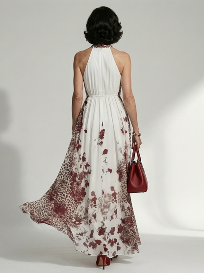 AGATHE | ROBE MAXI PLISSÉE BLANCHE ORLUNE