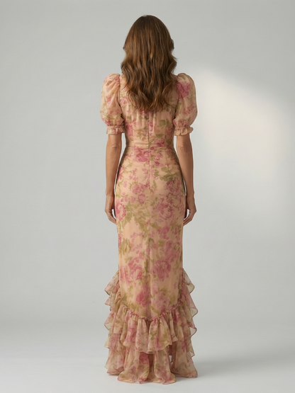 ÉLISE | ROBE MAXI À COL MONTANT DOUX VIANNE