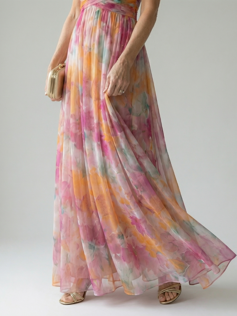 MAËLLE | ROBE MAXI À ENVELOPPE DOUCE ISEL