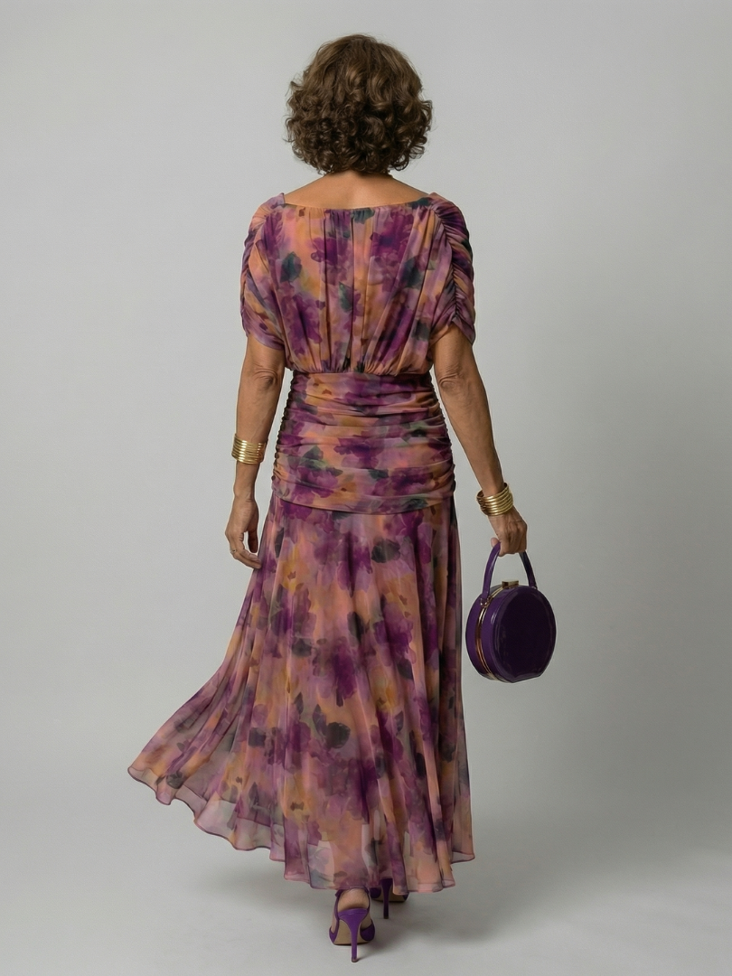 SOLÈNE | ROBE MIDI DÉCONTRACTÉE À ÉPAULES DÉNUDÉES CALEN