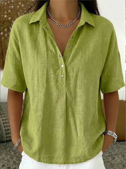 ÉLIANE | BLOUSE AVEC COL ET DÉTAILS BOUTONNÉS