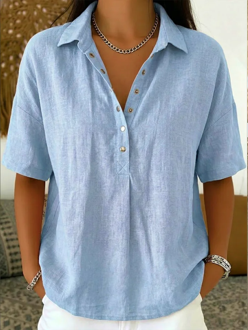 ÉLIANE | BLOUSE AVEC COL ET DÉTAILS BOUTONNÉS
