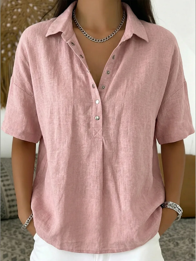 ÉLIANE | BLOUSE AVEC COL ET DÉTAILS BOUTONNÉS