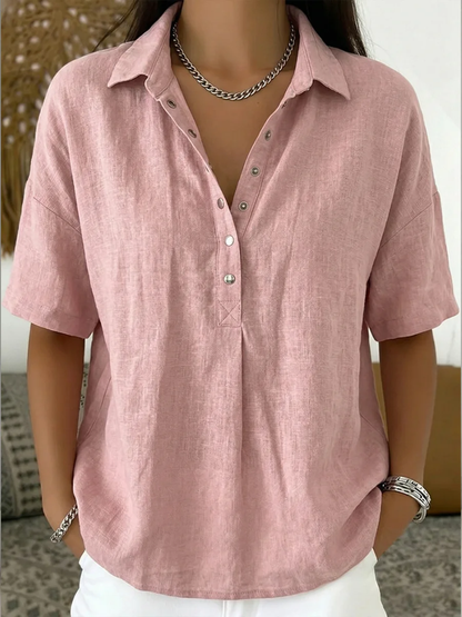 ÉLIANE | BLOUSE AVEC COL ET DÉTAILS BOUTONNÉS