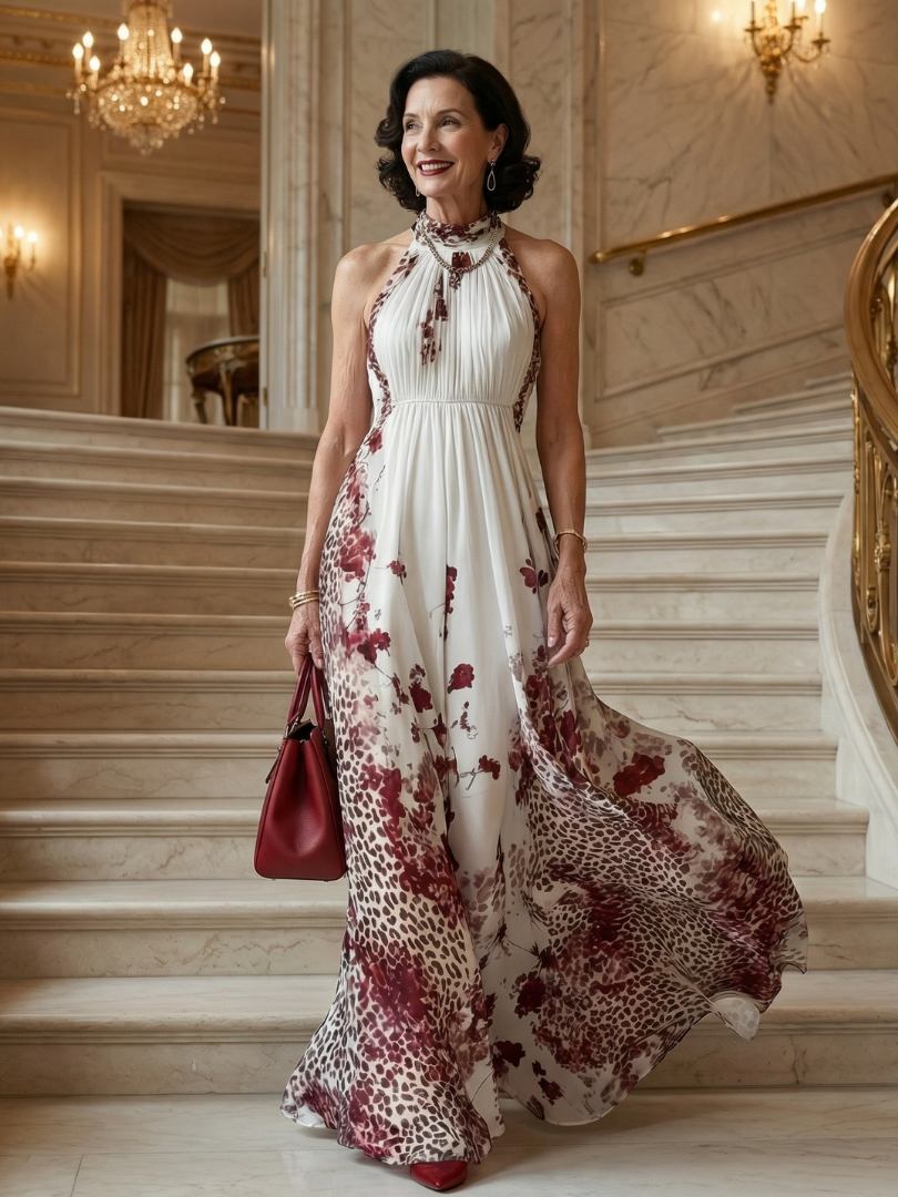 AGATHE | ROBE MAXI PLISSÉE BLANCHE ORLUNE