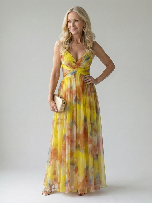 MAËLLE | ROBE MAXI À ENVELOPPE DOUCE ISEL